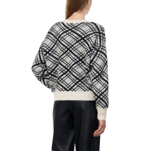 Maglia Donna a girocollo con strass Bianco Liu Jo- Francavilla Moda